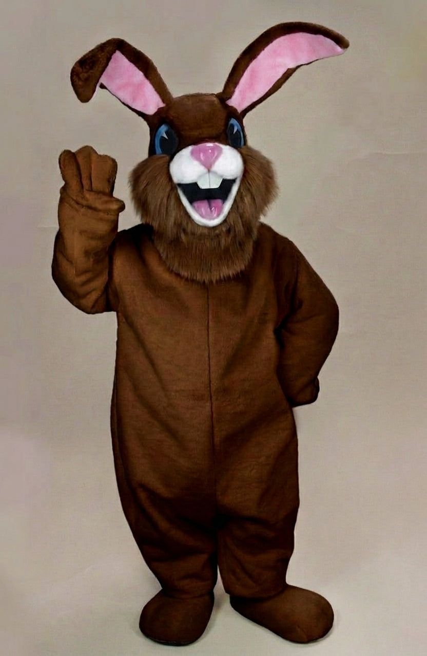 Jack Rabbit Mascot - Short fur / Chocolate Brown mascot costume