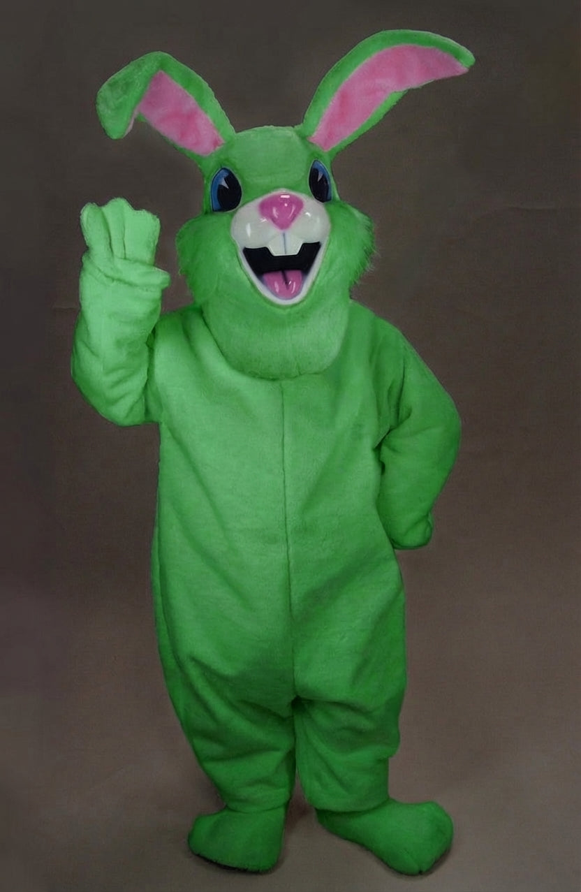Jack Rabbit Mascot - Short fur / Green mascot costume