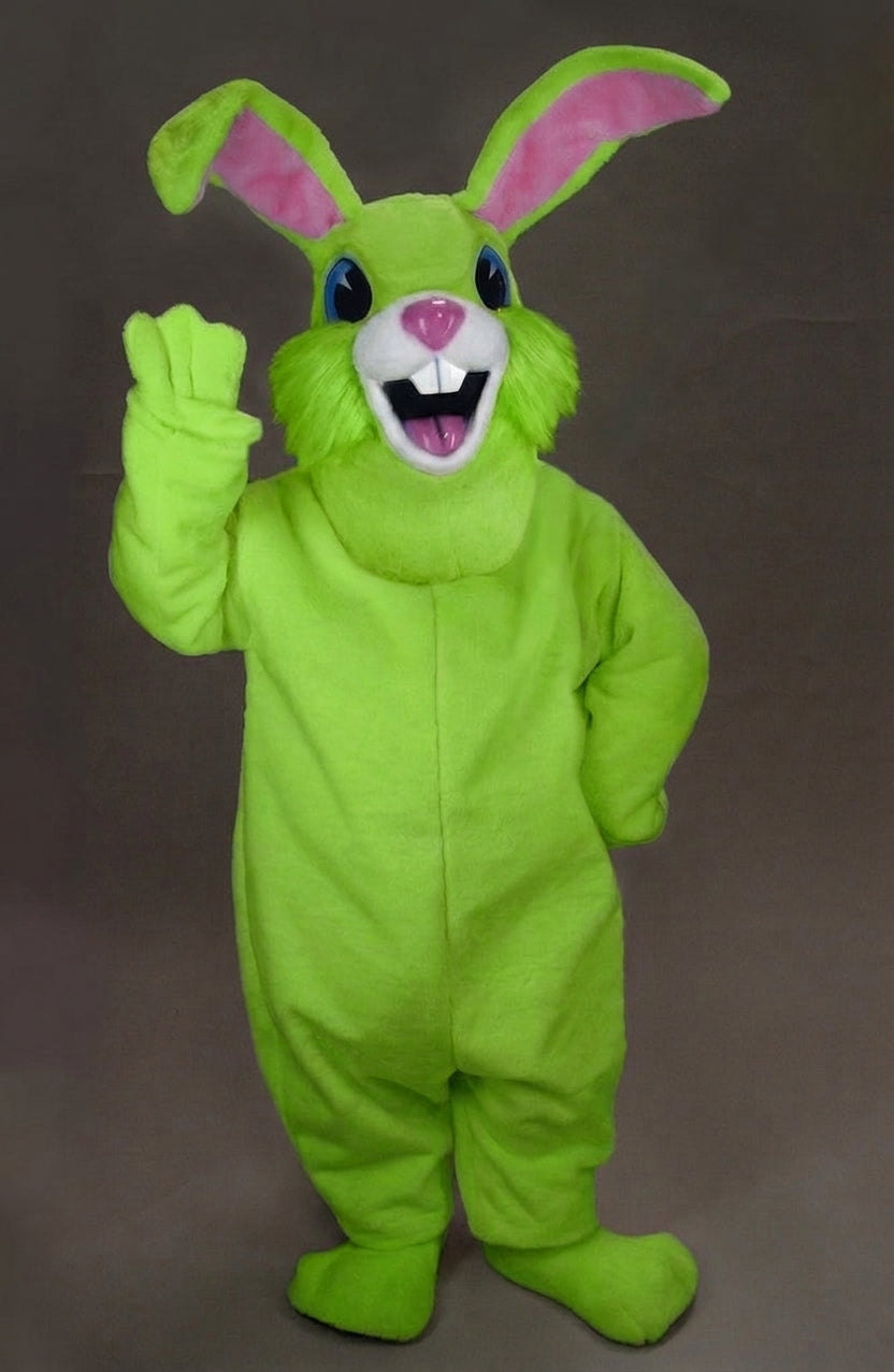 Jack Rabbit Mascot - Short fur / Lime mascot costume