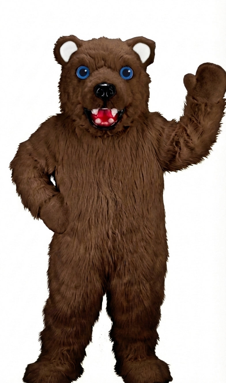Jr. Polar Bear Mascot (Thermolite) - Long fur / Dark Brown mascot costume
