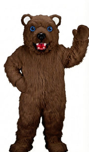 Jr. Polar Bear Mascot (Thermolite) - Long fur / Dark Brown mascot costume