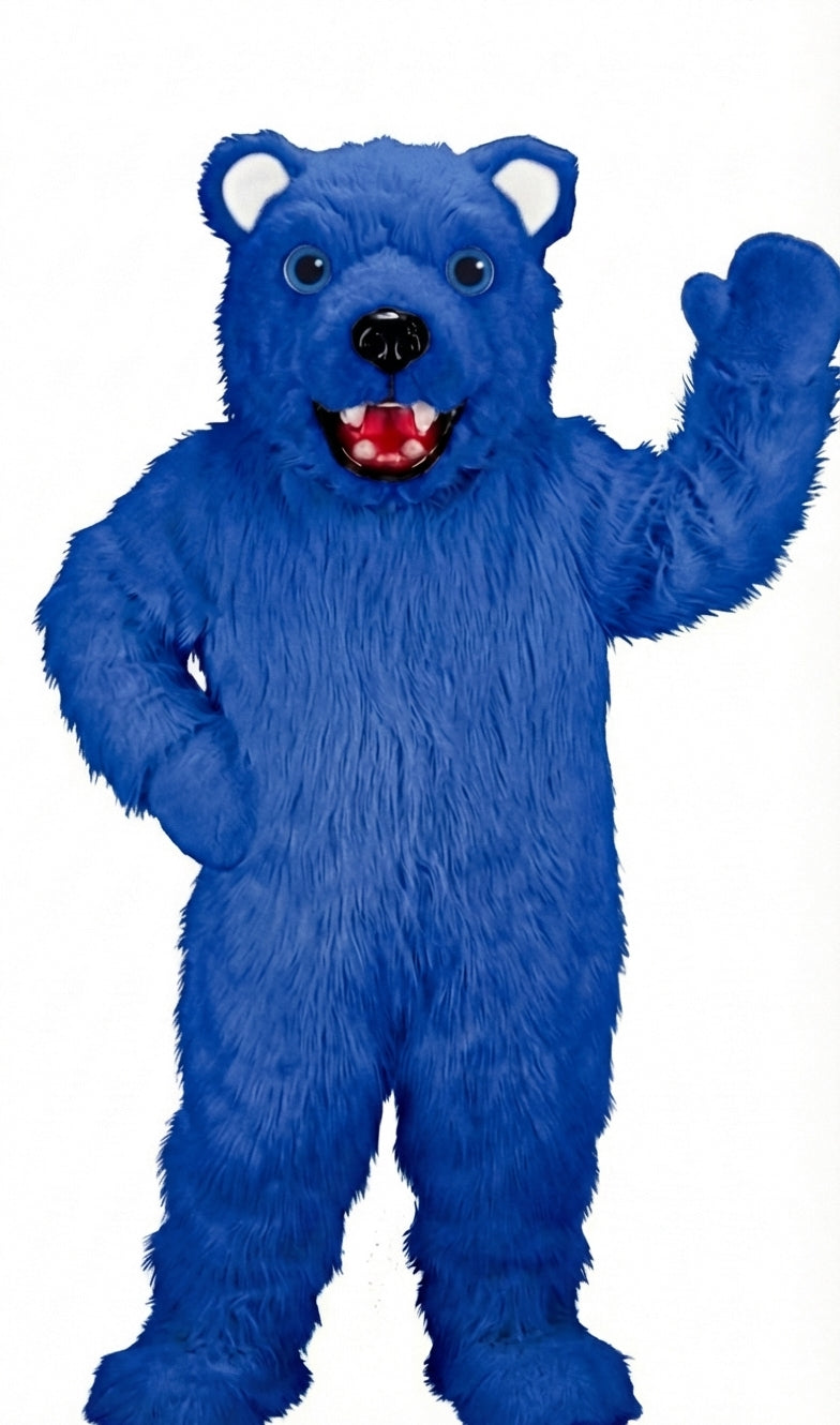 Jr. Polar Bear Mascot (Thermolite) - Long fur / Royal Blue mascot costume