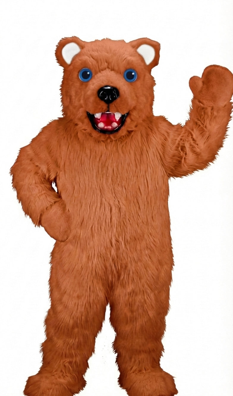 Jr. Polar Bear Mascot (Thermolite) - Long fur / Rust mascot costume