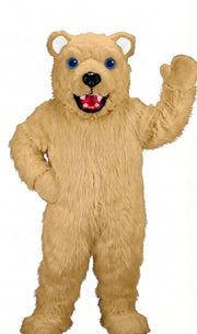 Jr. Polar Bear Mascot (Thermolite) - Long fur / Tan mascot costume