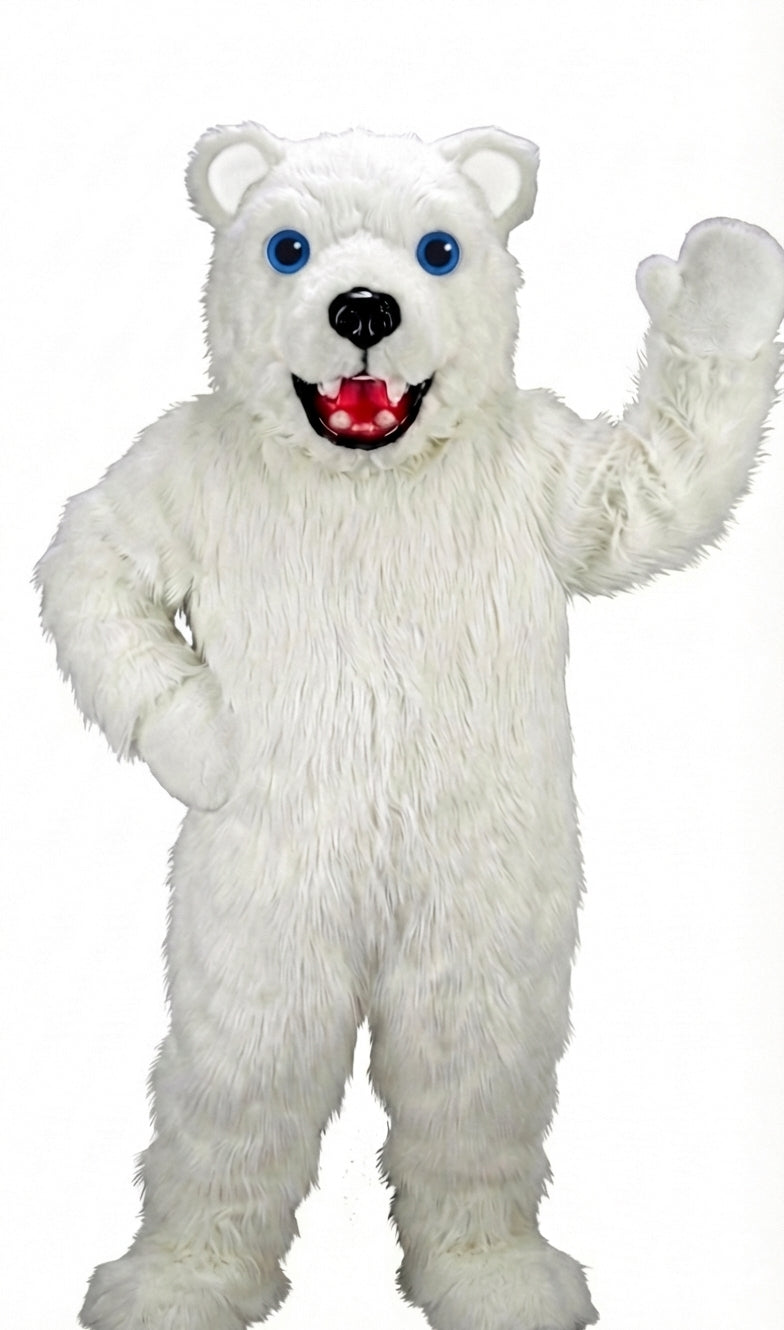 Jr. Polar Bear Mascot (Thermolite) - Long fur / White mascot costume