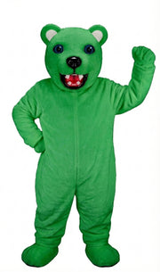 Jr. Polar Bear Mascot (Thermolite) - Short fur / Green mascot costume