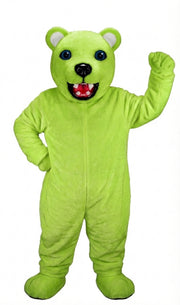 Jr. Polar Bear Mascot (Thermolite) - Short fur / Lime mascot costume