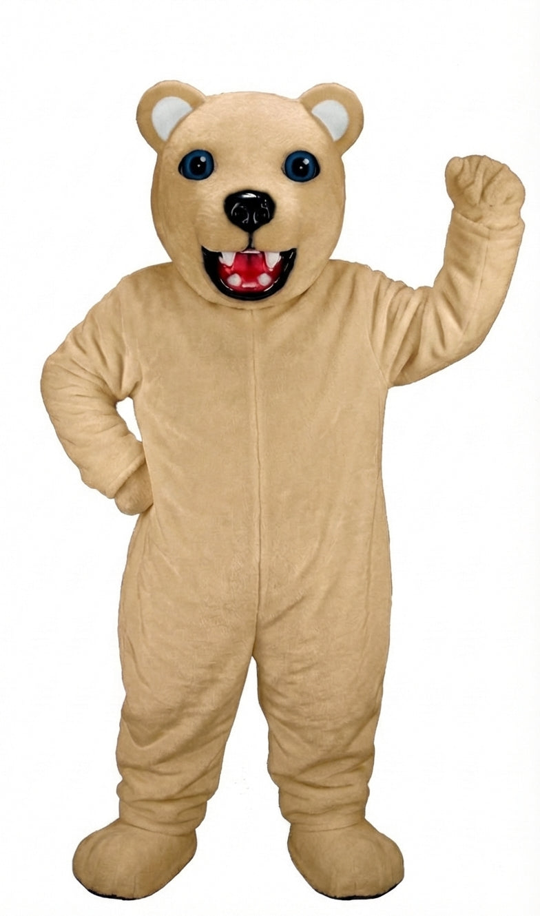 Jr. Polar Bear Mascot (Thermolite) - Short fur / Tan mascot costume