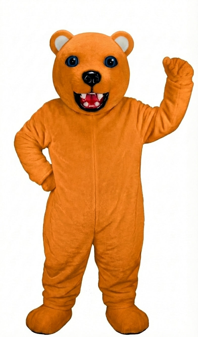 Jr. Polar Bear Mascot (Thermolite) - Short fur / Tiger Orange mascot costume