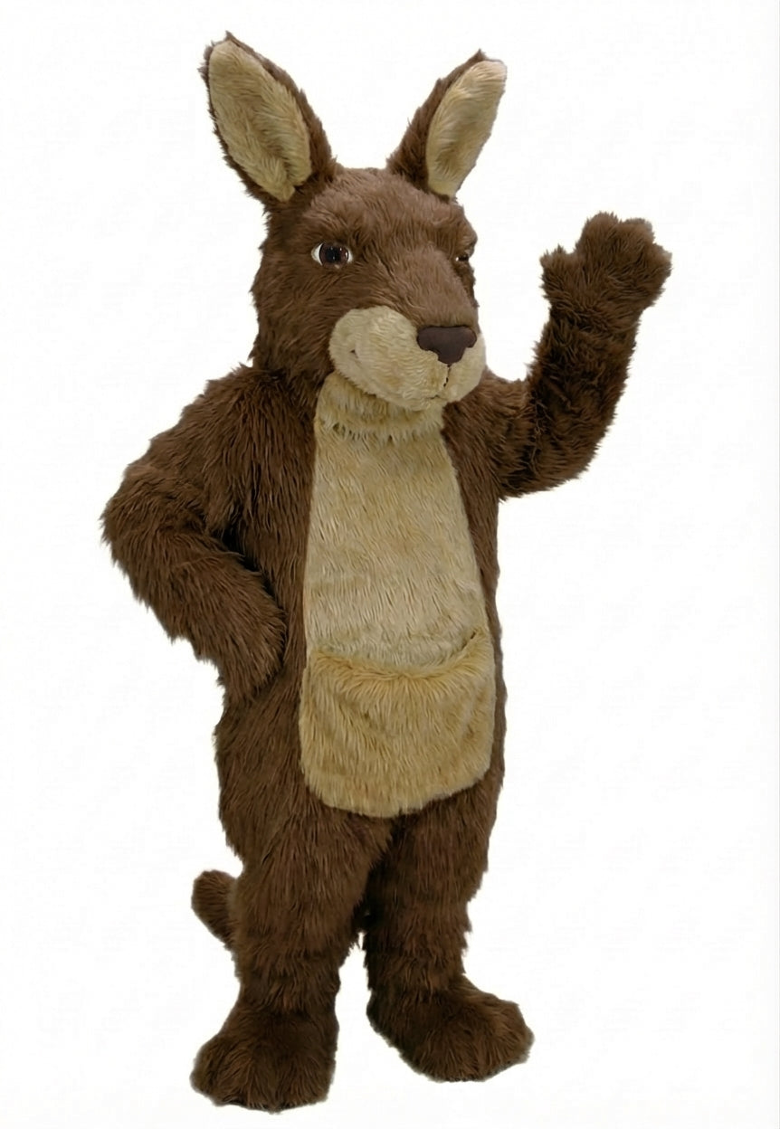 Kangaroo Mascot - Long fur / Dark Brown mascot costume