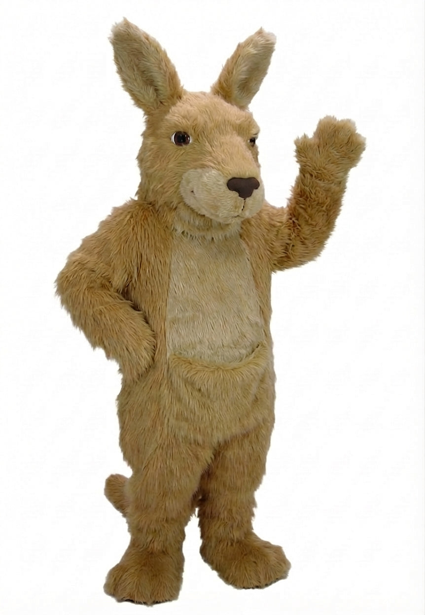 Kangaroo Mascot - Long fur / Tan mascot costume