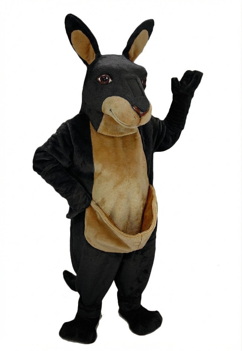 Kangaroo Mascot - Short fur / Black mascot costume