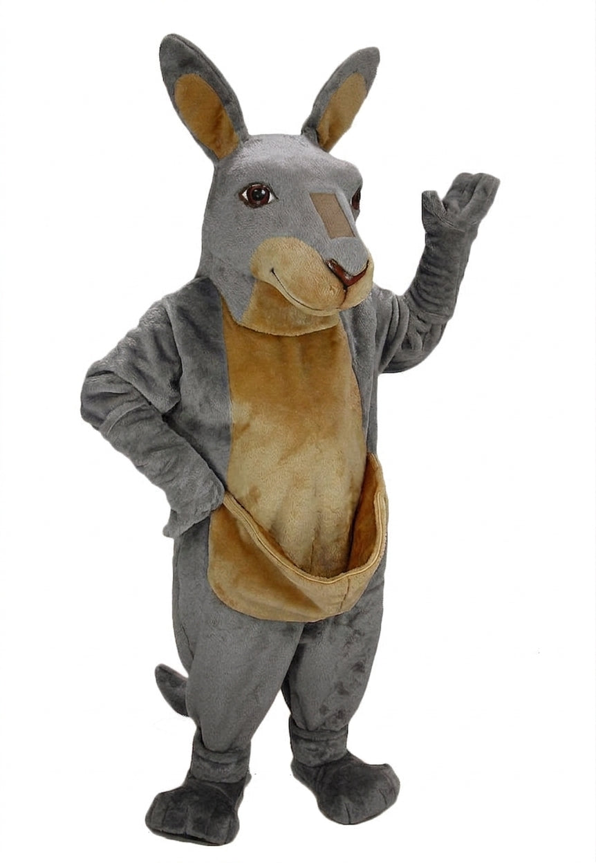 Kangaroo Mascot - Short fur / Grey mascot costume