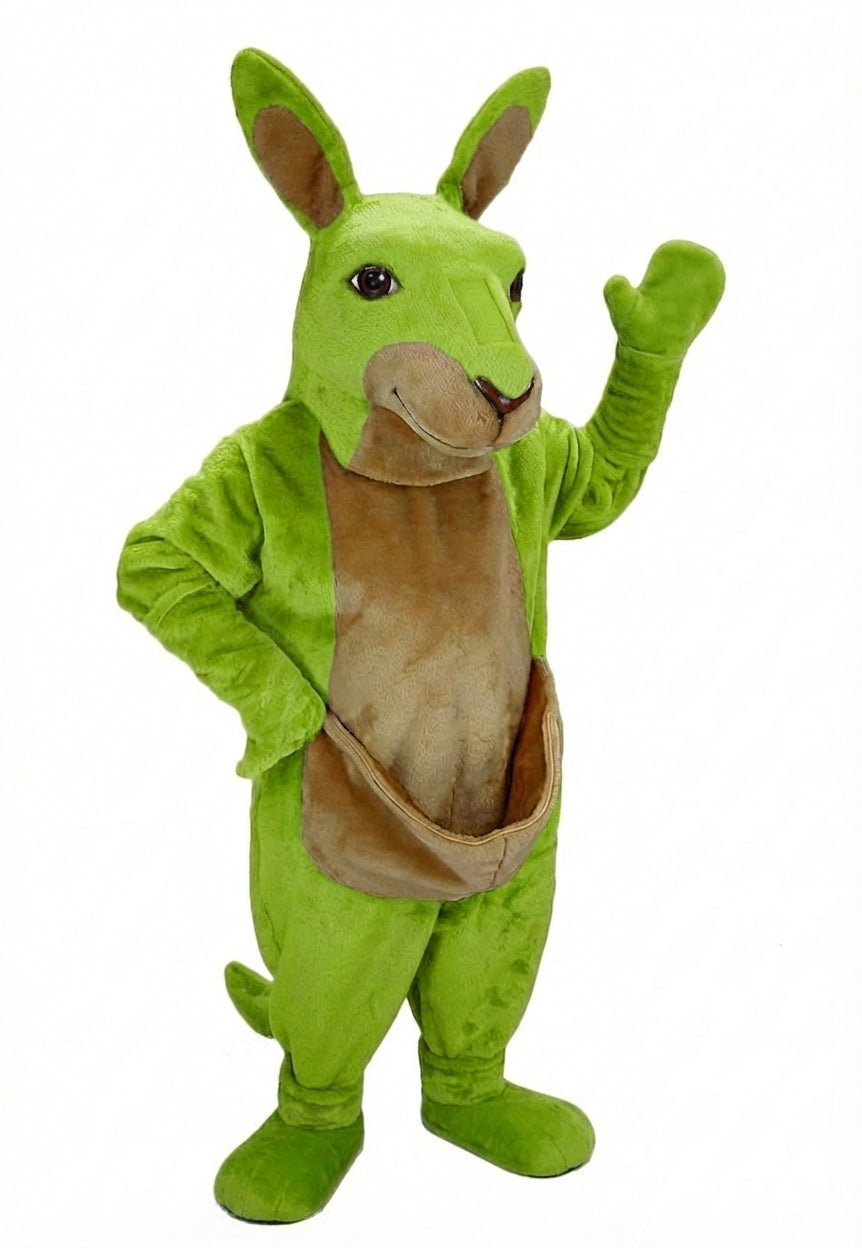 Kangaroo Mascot - Short fur / Lime mascot costume