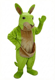 Kangaroo Mascot - Short fur / Lime mascot costume