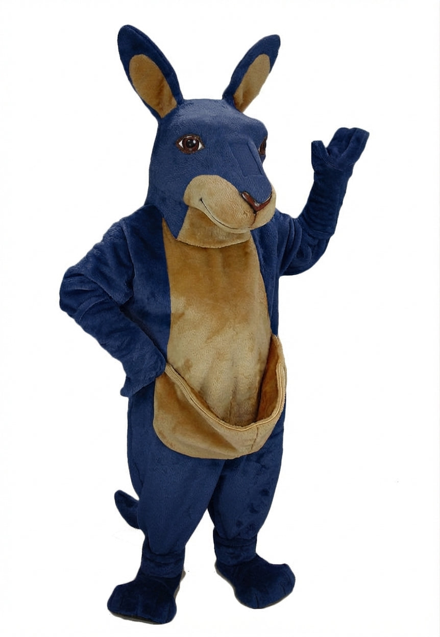 Kangaroo Mascot - Short fur / Navy Blue mascot costume