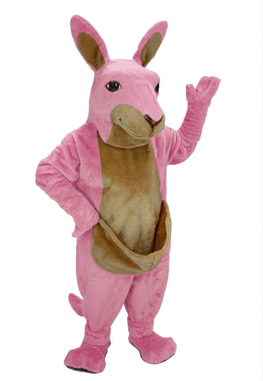 Kangaroo Mascot - Short fur / Pink mascot costume