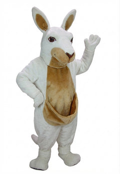 Kangaroo Mascot - Short fur / White mascot costume