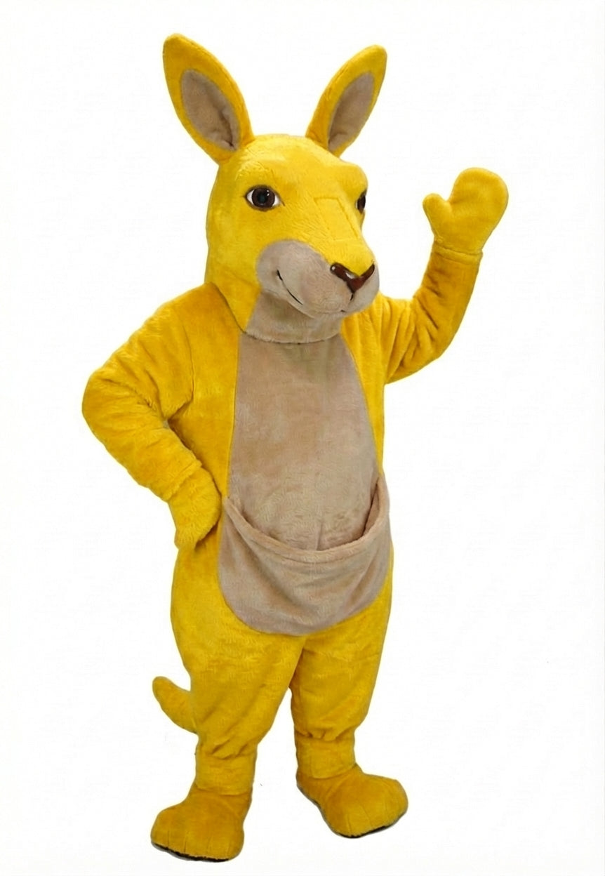 Kangaroo Mascot - Short fur / Yellow mascot costume