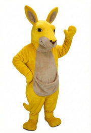 Kangaroo Mascot - Short fur / Yellow mascot costume