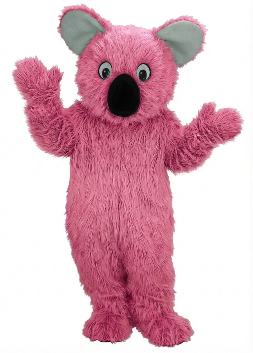 Koala Mascot - Long fur / Bright Pink mascot costume