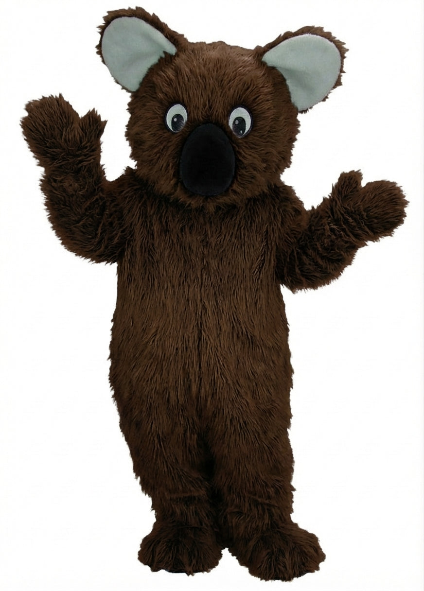 Koala Mascot - Long fur / Dark Brown mascot costume
