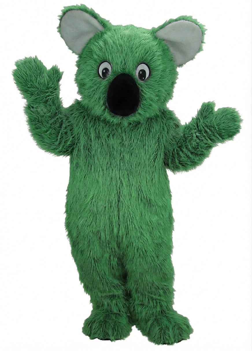 Koala Mascot - Long fur / Green mascot costume