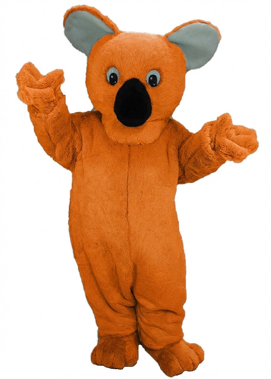 Koala Mascot - Short fur / Bright Orange mascot costume