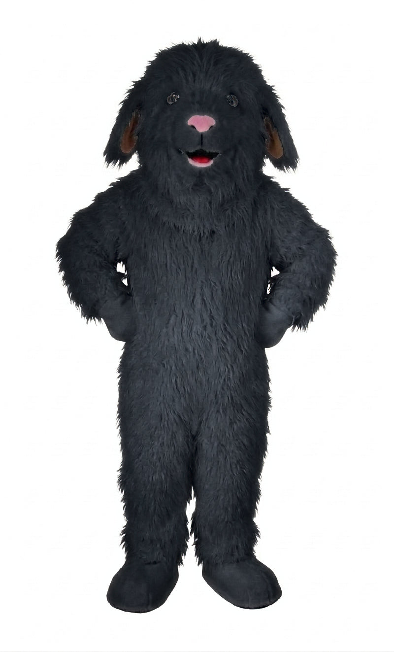 Lamb Mascot (Polyfoam) - long fur Black