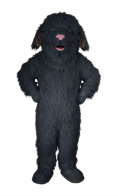 Lamb Mascot (Polyfoam) - long fur Black