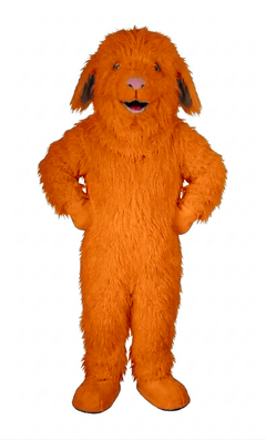 Lamb Mascot (Polyfoam) - long fur Bright Orange