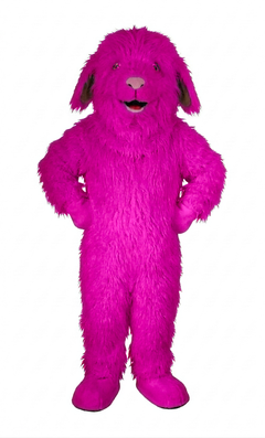 Lamb Mascot (Polyfoam) - long fur Bright Pink