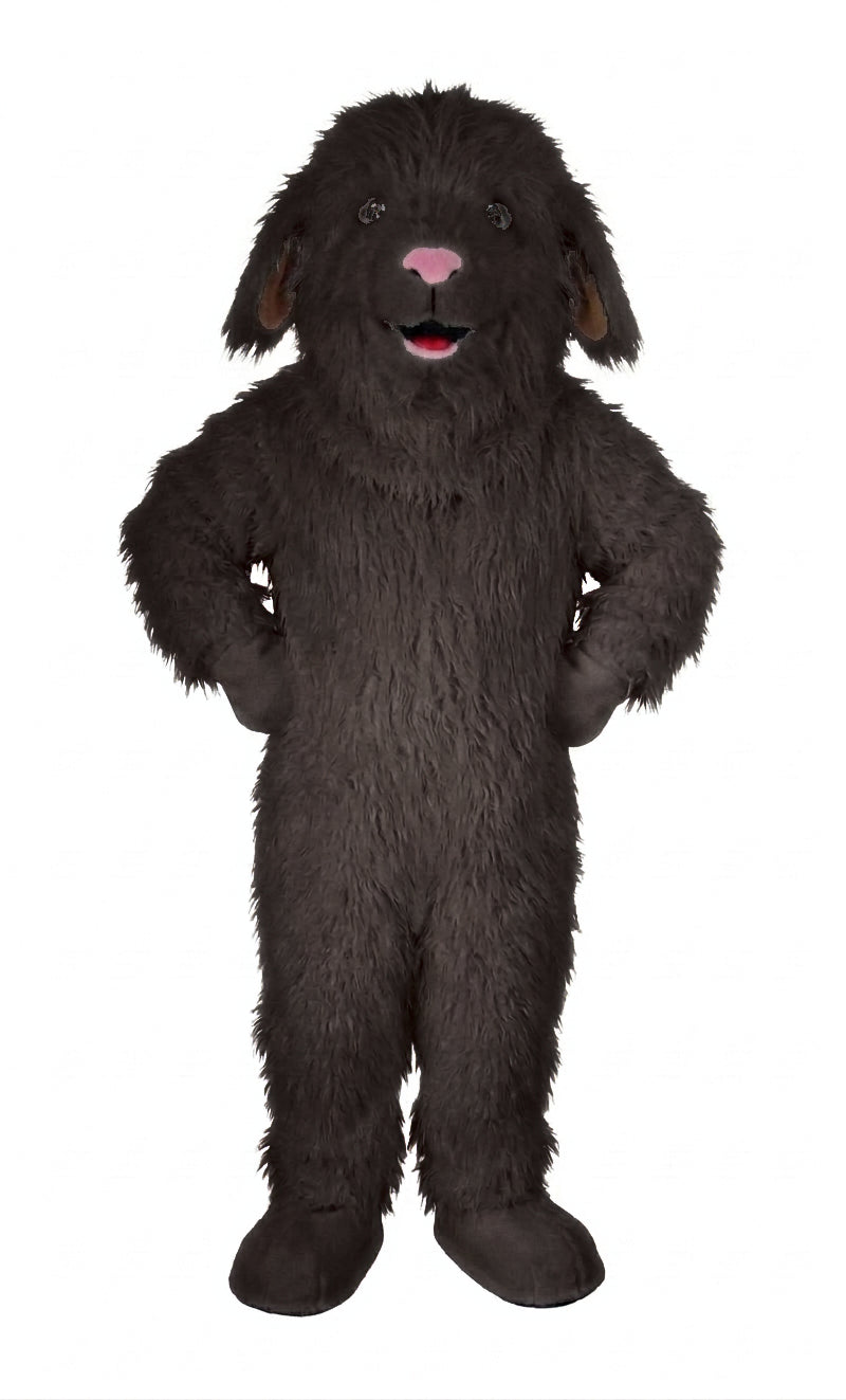 Lamb Mascot (Polyfoam) - long fur Dark Brown