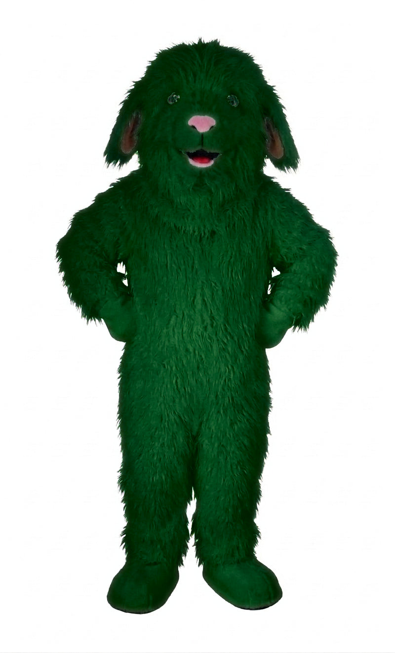 Lamb Mascot (Polyfoam) - long fur Green