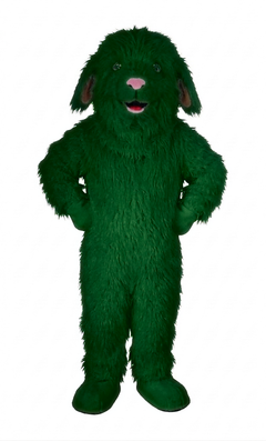 Lamb Mascot (Polyfoam) - long fur Green