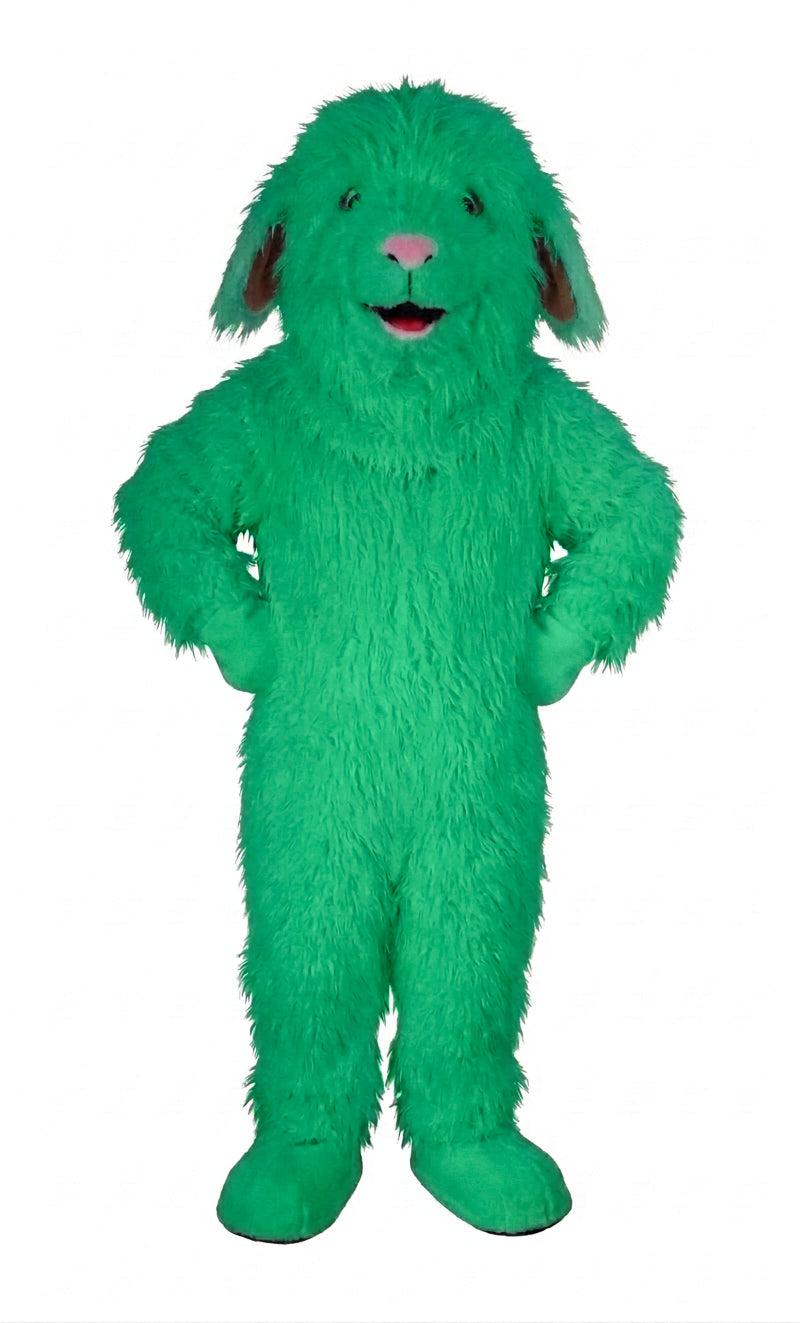 Lamb Mascot (Polyfoam) - long fur Lime