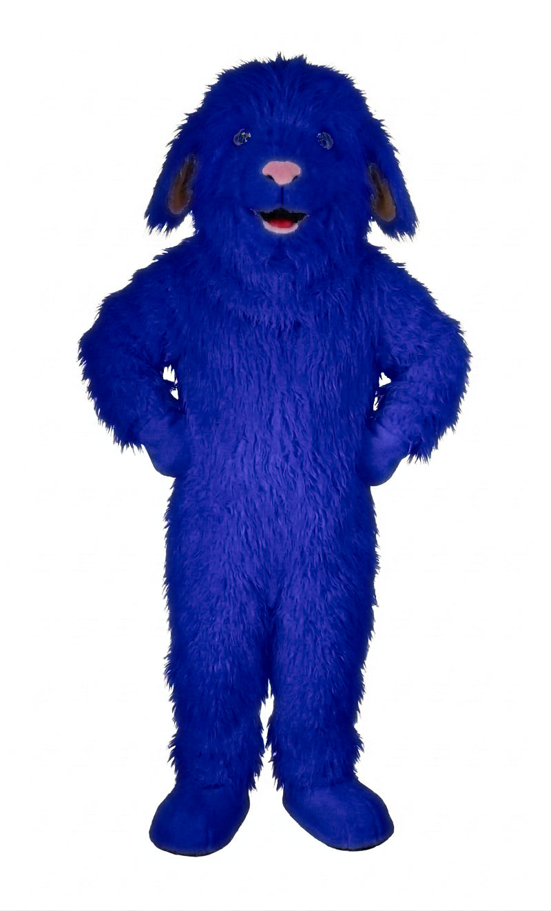 Lamb Mascot (Polyfoam) - long fur Royal Blue