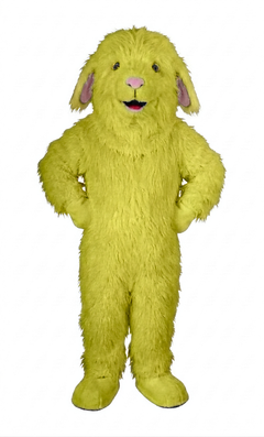 Lamb Mascot (Polyfoam) - long fur Yellow