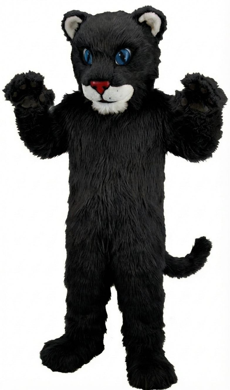 Leopard Cub Mascot (Thermolite) - Long fur / Black mascot costume