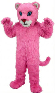 Leopard Cub Mascot (Thermolite) - Long fur / Bright Pink mascot costume