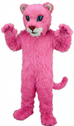 Leopard Cub Mascot (Thermolite) - Long fur / Bright Pink mascot costume