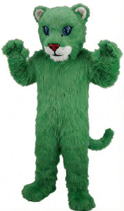 Leopard Cub Mascot (Thermolite) - Long fur / Green mascot costume