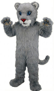 Leopard Cub Mascot (Thermolite) - Long fur / Grey mascot costume