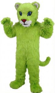 Leopard Cub Mascot (Thermolite) - Long fur / Lime mascot costume