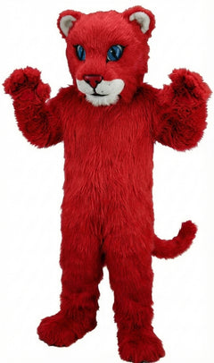 Leopard Cub Mascot (Thermolite) - Long fur / Red mascot costume