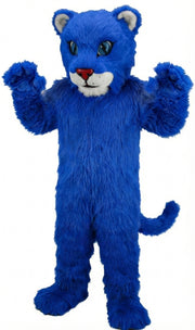 Leopard Cub Mascot (Thermolite) - Long fur / Royal Blue mascot costume