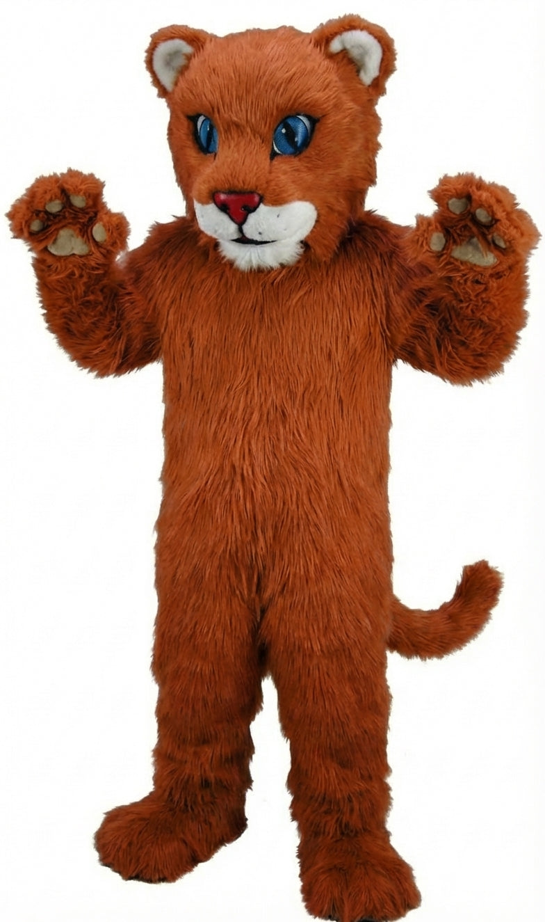 Leopard Cub Mascot (Thermolite) - Long fur / Rust mascot costume