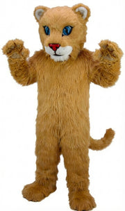 Leopard Cub Mascot (Thermolite) - Long fur / Tan mascot costume