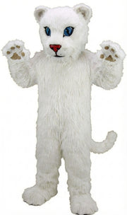 Leopard Cub Mascot (Thermolite) - Long fur / White mascot costume