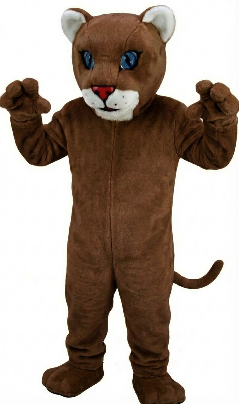 Leopard Cub Mascot (Thermolite) - Short fur / Chocolate Brown mascot costume